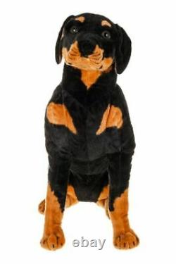 50cm Large Sitting Rottweiler Stuffed Giant Dog Teddy Bear Gift Soft Toy Plush