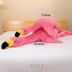 63 Flamingo Stuffed Animal Plush Pillow Giant Stuffed Animal Plush Doll Pink