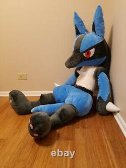 70 Life Size Lucario Plush Giant Stuffed Animal Huge Pokemon Large Soft Teddy