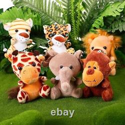 72 Bulk Mini Stuffed Jungle Forest Animal Plush Toys 4 Inch Safari Valentines