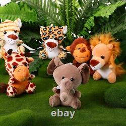 72 Bulk Mini Stuffed Jungle Forest Animal Plush Toys 4 Inch Safari Valentines