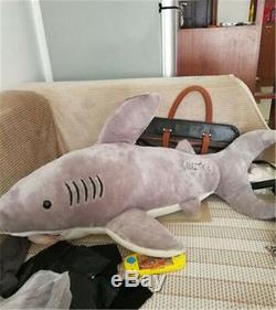 Giant Huge Shark Gray Plush Soft Toy Doll Stuffed Animal Pillow Kids Gifts 78'' 