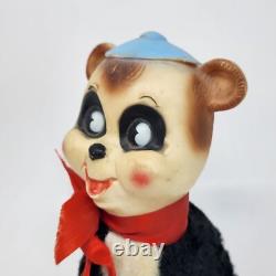 8 Vintage Rubber Face Black + White Skunk / Bear Stuffed Animal Plush Toy