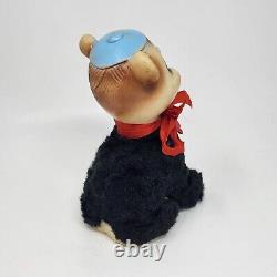 8 Vintage Rubber Face Black + White Skunk / Bear Stuffed Animal Plush Toy