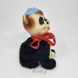 8 Vintage Rubber Face Black + White Skunk / Bear Stuffed Animal Plush Toy