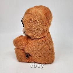 8 Vintage Rubber Face Brown Puppy Dog Stuffed Animal Plush Toy No Music