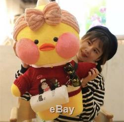 80cm Kawaii Lalafanfan Cafe Duck Plush Toy Cartoon Cute Animal Stuffed Doll
