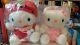 Authentic Sanrio Hello Kitty Strawberry Bunny Girl Animal Stuffed Plush Set 90s