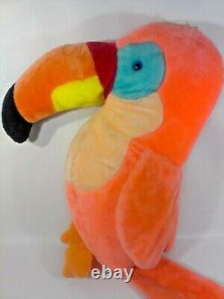 Acme TOUCAN Plush 1983 JUMBO Orange Stuffed Animal Rainforest Tropical Bird 2 FT