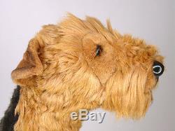 Airedale Terrier by Piutre, Hand Made in Italy, Plush Stuffed Animal NWT