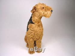 Airedale Terrier by Piutre, Hand Made in Italy, Plush Stuffed Animal NWT