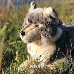 Alawa Laying 20 Inch Wolf Auswella Limited Collection Plush Wolf Stuffed Animal