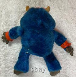 AmToy My Pet Monster 24 Inch Plush Stuffed Animal Toy Blue Fangs 1986 Doll