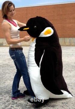 American Made Giant 5 Foot Stuffed Penguin Huge Soft Oversized Plush Animal