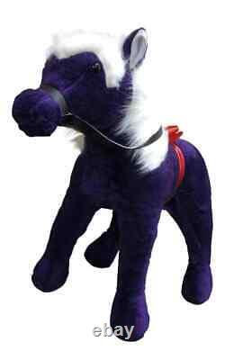 American Made Giant Stuffed Horse 3-feet tall 3-feet wide Dark Purple color