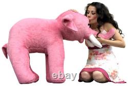 American Made Giant Stuffed Pink Elephant 3 Feet Long Soft Large Stuffed Animal