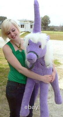 American Made Giant Stuffed Unicorn 36 Inch Soft Purple Made in USA America