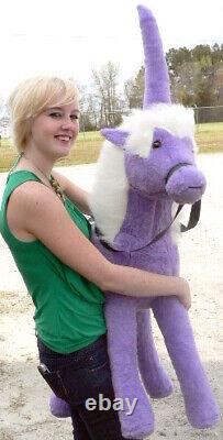 American Made Giant Stuffed Unicorn 36 Inch Soft Purple Made in USA America