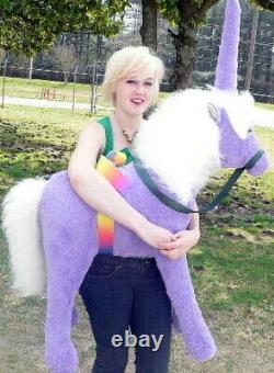 American Made Giant Stuffed Unicorn 36 Inch Soft Purple Made in USA America