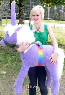 American Made Giant Stuffed Unicorn 36 Inch Soft Purple Made in USA America