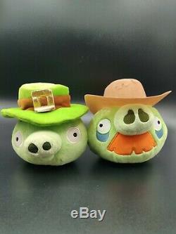 Angry Birds Plush St Patrick Cowboy Hat Pigs 5 Lot of 2