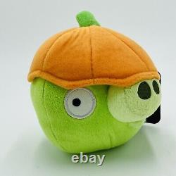 Angry Birds Pumpkin Halloween Pig Green Plush 5 RARE Stuffed Animal With Tag