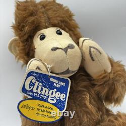 Animal Toys Plus Clingee Monkey Vintage 1976 New With Tags Plush Stuffed Animal