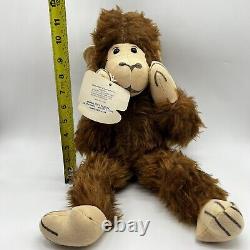 Animal Toys Plus Clingee Monkey Vintage 1976 New With Tags Plush Stuffed Animal