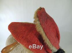 Antique VTG Stuffed Animal Plush Riding Donkey Straw Toy Halloween Decor Mohair