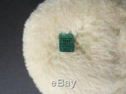 Antique Vintage KITTEN IN HATBOX Plush Mohair Cat 1940s 1950s English Toy