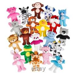 Assortment 4.75 Inch Stuffed Animal Plush Toys Toddler Dolls Kids Gifts 100 Pcs