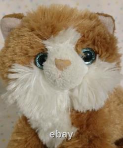 Aurora Cat Kitten Brown White Floppy Stuffed Animal Plush Toy 6 Blue Eyes