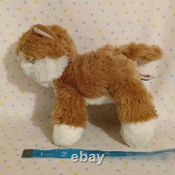 Aurora Cat Kitten Brown White Floppy Stuffed Animal Plush Toy 6 Blue Eyes