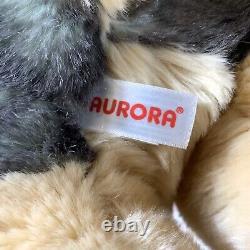Aurora Husky Dog Plush Brown Eyes Grey Wolf 28 Stuffed Animal Plush Toy Rare