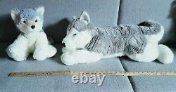 Aurora Siberian Husky Plush Lot 3 Blue Eyed Large Brown Dog Small Sitting, Pup