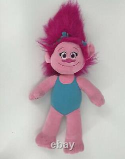 BAB Build A Bear 23 Plush Poppy Troll Pink & Blue Stuffed Animal Toy
