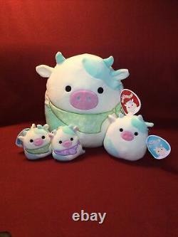 BELANA COW BUNDLE! 11 + 5 + Clip-Ons Easter Squishmallow Plush Toy 2022