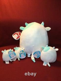 BELANA COW BUNDLE! 11 + 5 + Clip-Ons Easter Squishmallow Plush Toy 2022