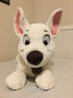 BOLT 30 Jumbo Disney Store Plush Stuffed Toy White Dog Laying Down RARE HTF