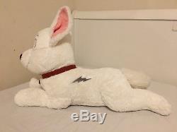 BOLT 30 Jumbo Disney Store Plush Stuffed Toy White Dog Laying Down RARE HTF