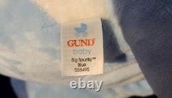 Baby GUND Big Spunky Blue Puppy Dog Plush 058495 Stuffed Animal 24 NEW NWT Tags