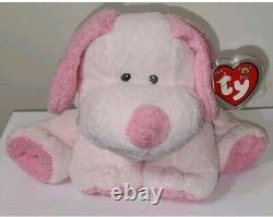 Baby Ty BABY WHIFFER (PINK) Dog 10 MWMTs Soft Plush Stuffed Animal Toy