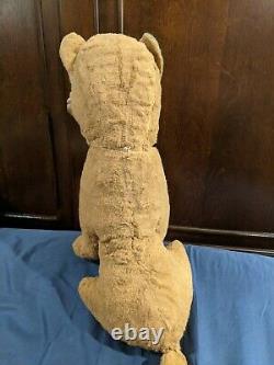 Big Bad Wolf Rushton Style Rubber Face Vintage Plush Stuffed Animal 1950s