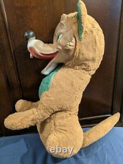 Big Bad Wolf Rushton Style Rubber Face Vintage Plush Stuffed Animal 1950s