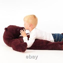 Big Brown Teddy Bear Plush Kids Soft Toy New Stuffed Animal Education 38 Inches