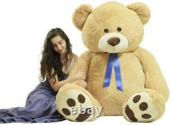 Big Plush 6 Foot Teddy Bear Soft Giant Stuffed Animal Beige Color Hand-Stuffed