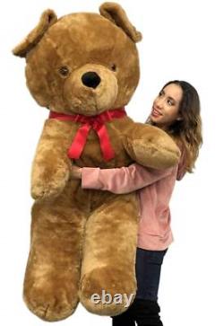 Big Plush Giant Brown Teddy Bear, 54 Inches Soft Stuffed Animal Huge Made in USA