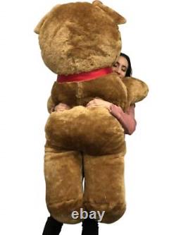 Big Plush Giant Brown Teddy Bear, 54 Inches Soft Stuffed Animal Huge Made in USA
