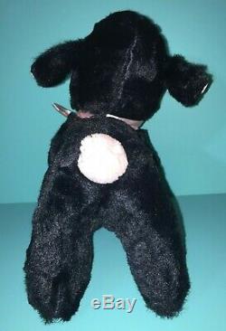 Bijou Rubber Face Black Lamb Sheep Plush Stuffed Animal Vintage Rushton Style
