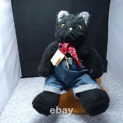 Black Cat Drifter Figure Musical'King of the Road' Jointed 17in Plush SHIP INCL